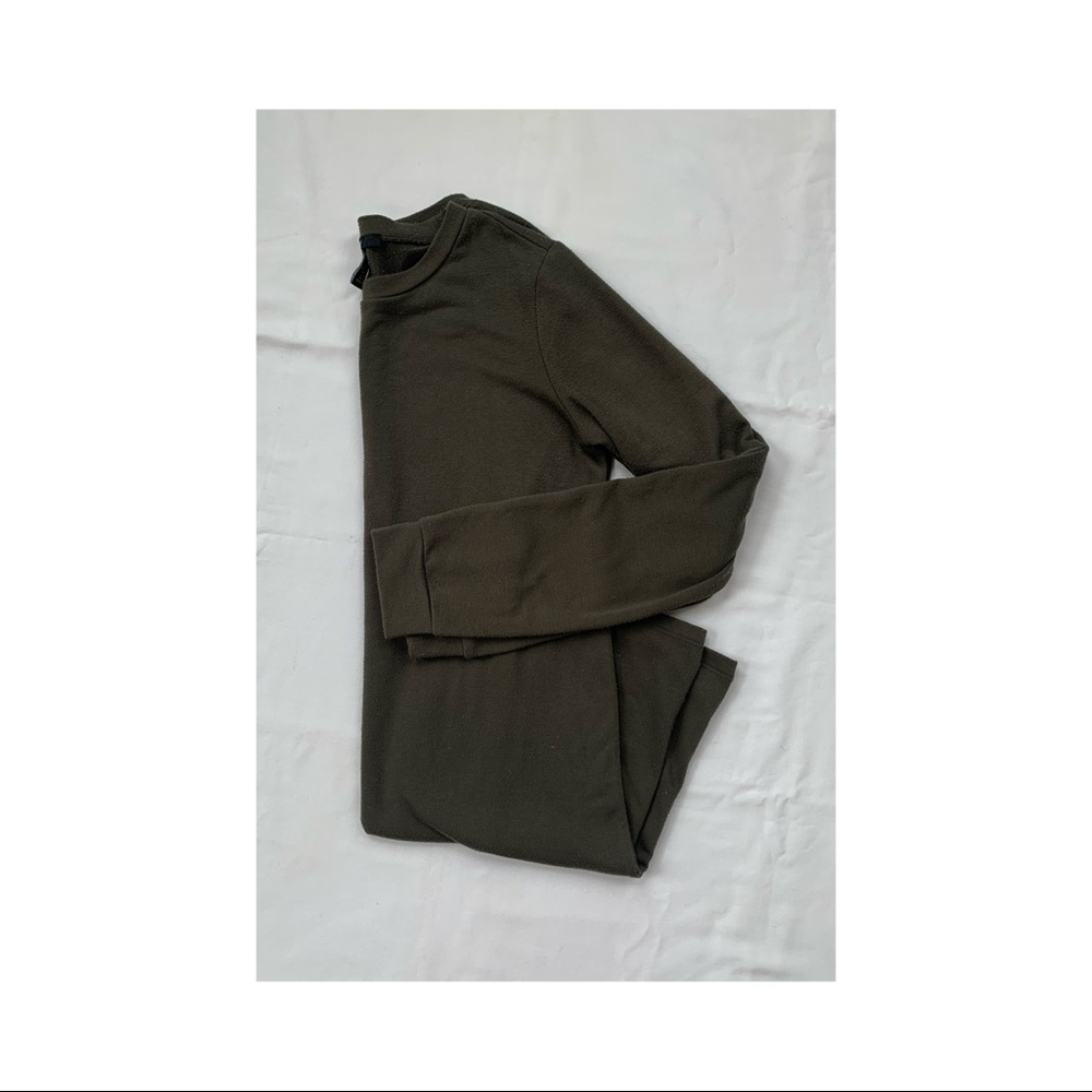 Olive Green Long Sleeve Dress
